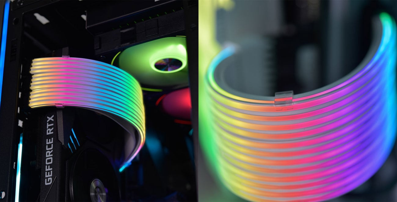 Lizaページ/8 Lian Li Strimer Plus V2 Triple 8-Pin RGB VGA-Kabel